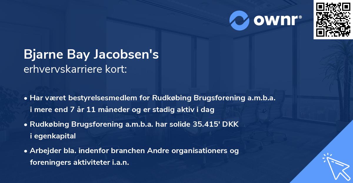 Bjarne Bay Jacobsen's erhvervskarriere kort