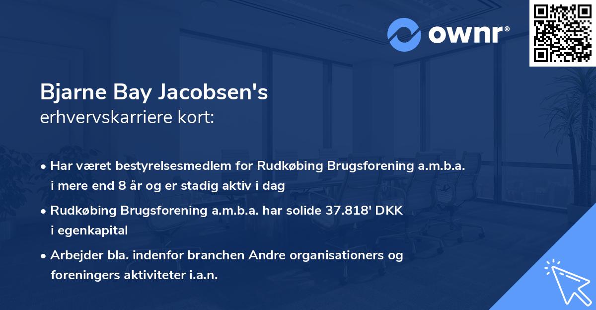 Bjarne Bay Jacobsen's erhvervskarriere kort