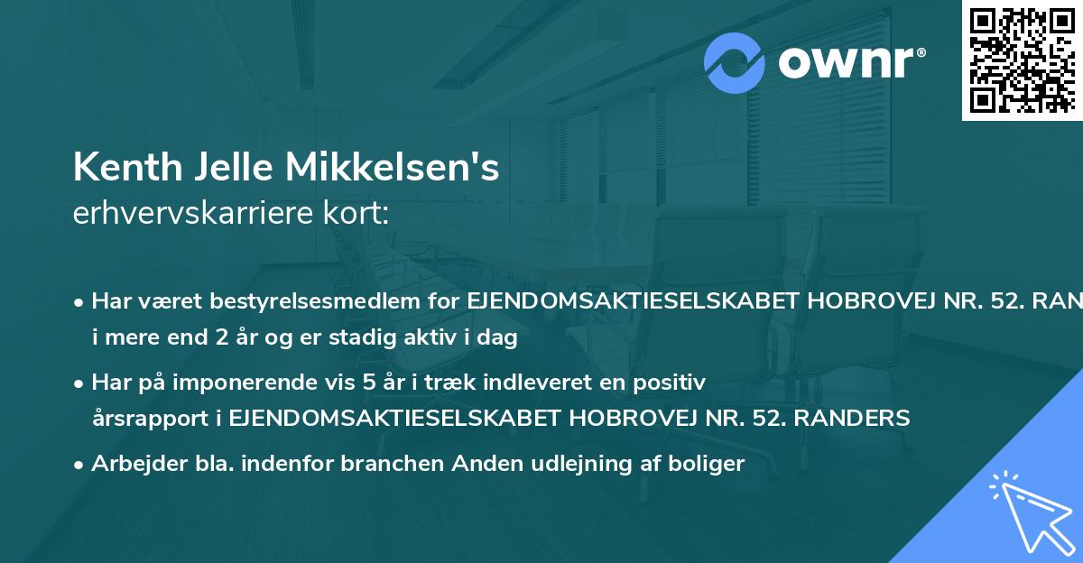 Kenth Jelle Mikkelsen's erhvervskarriere kort