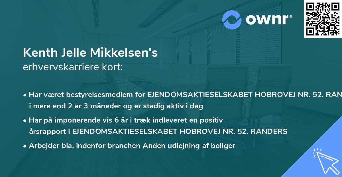 Kenth Jelle Mikkelsen's erhvervskarriere kort