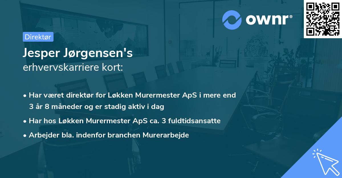 Jesper Jørgensen's erhvervskarriere kort