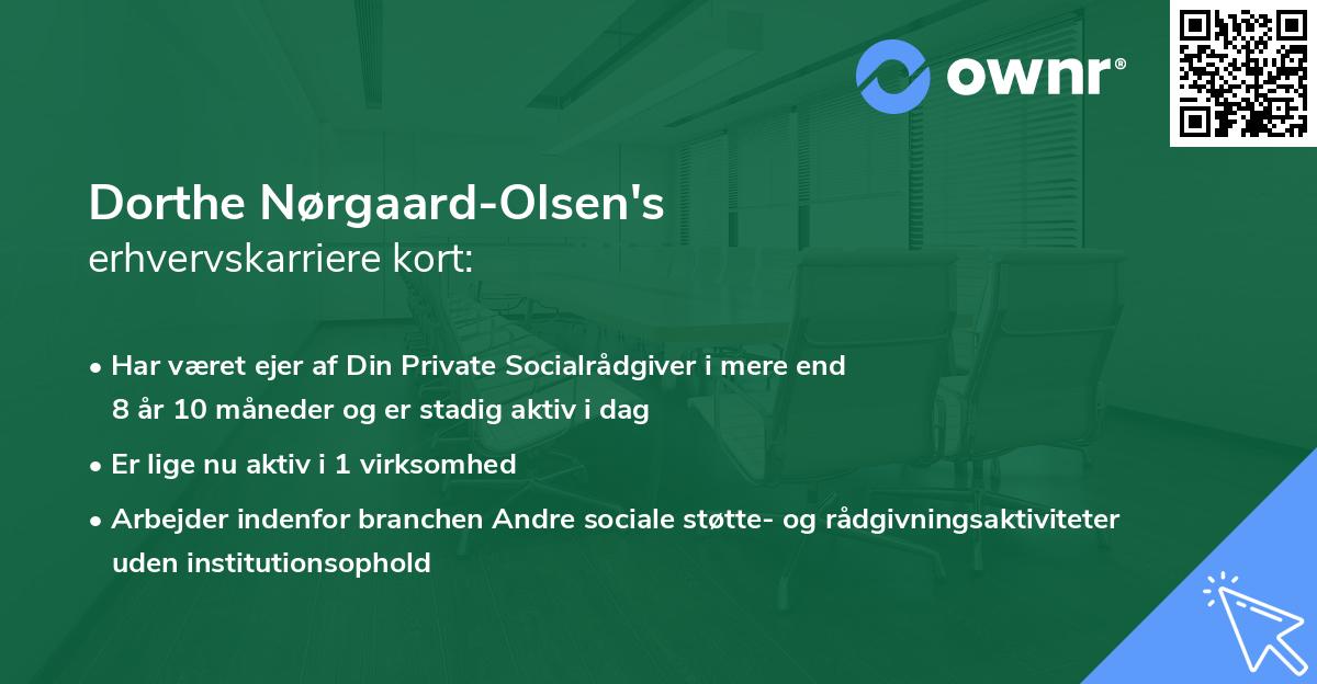 Dorthe Nørgaard-Olsen's erhvervskarriere kort