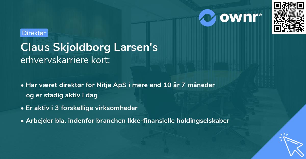Claus Skjoldborg Larsen's erhvervskarriere kort