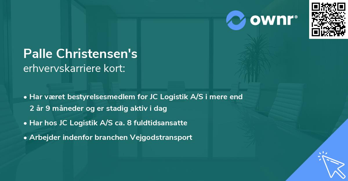 Palle Christensen's erhvervskarriere kort