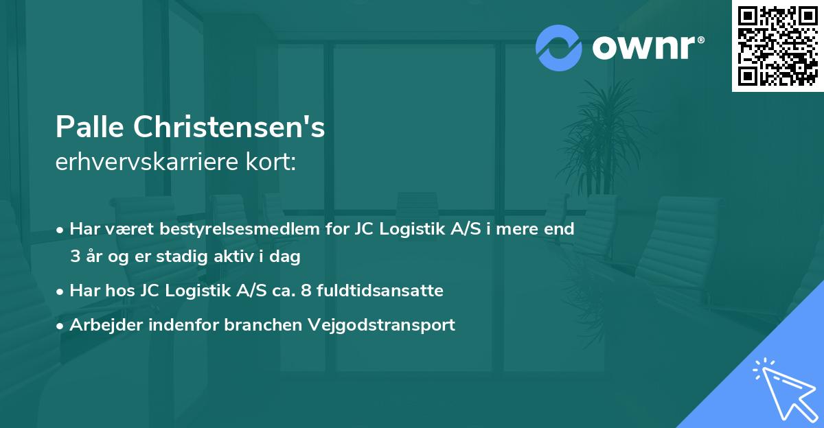 Palle Christensen's erhvervskarriere kort