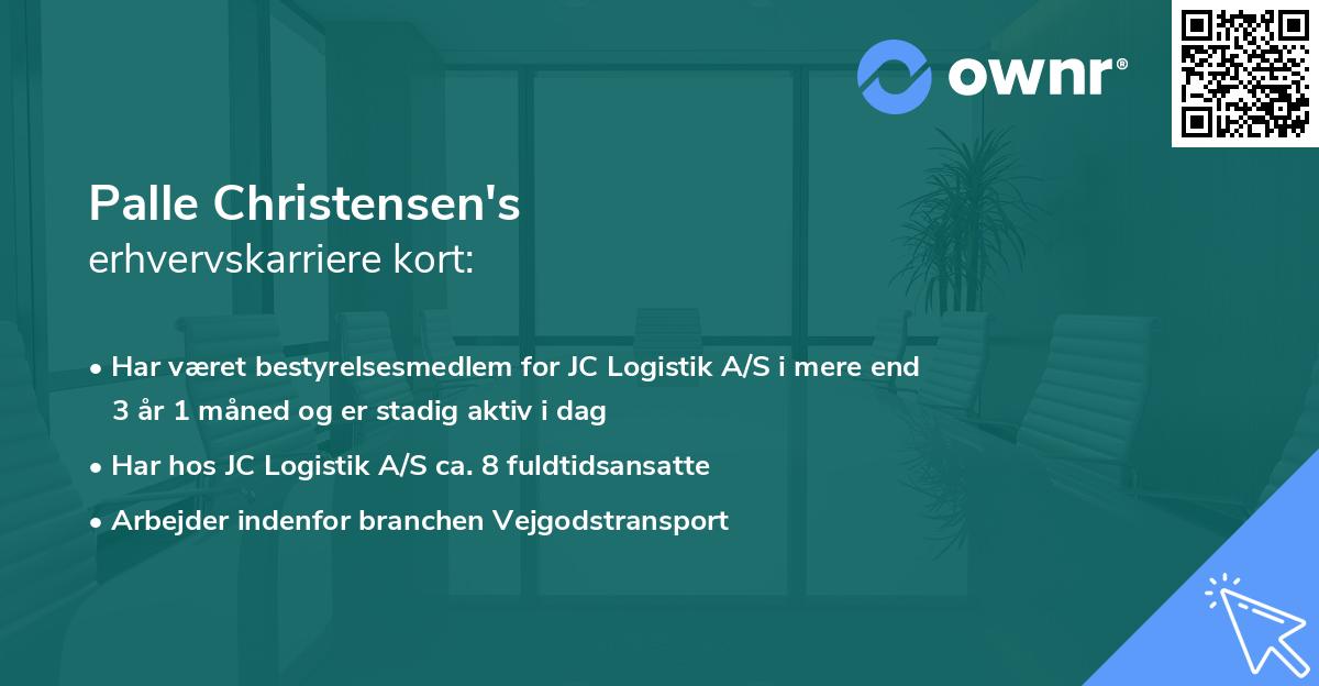 Palle Christensen's erhvervskarriere kort