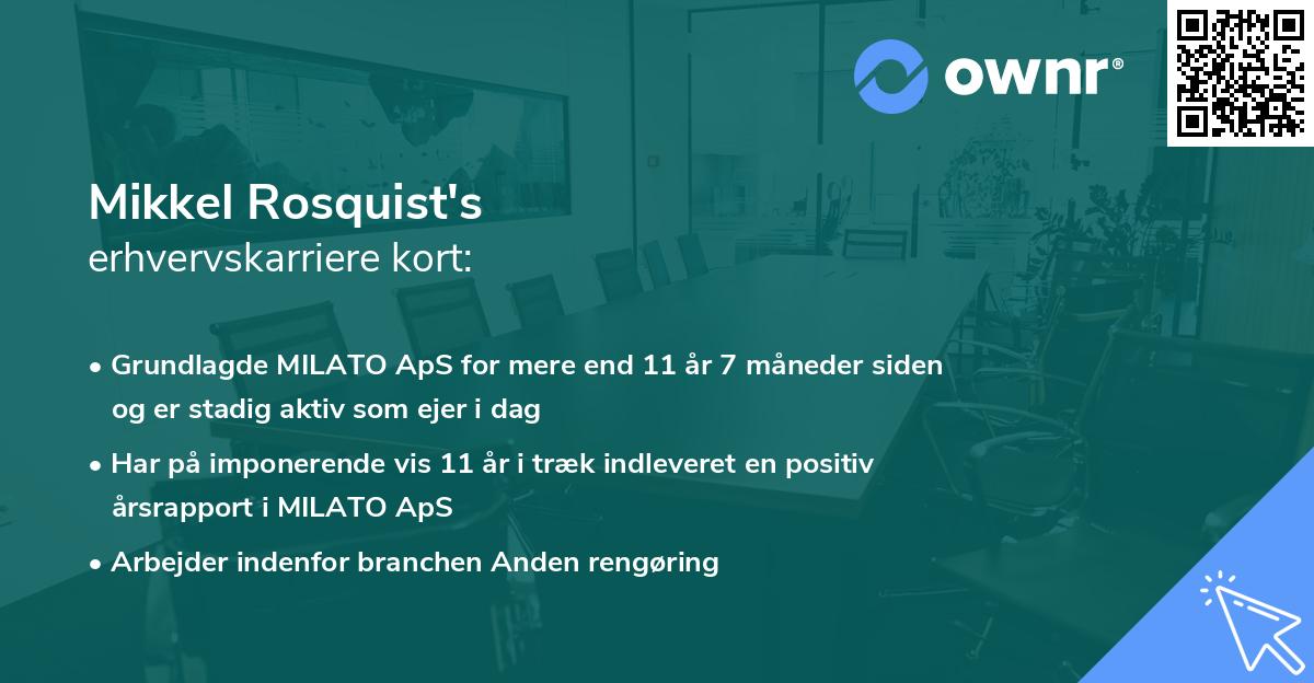 Mikkel Rosquist's erhvervskarriere kort