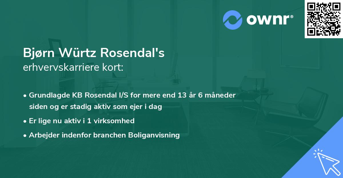 Bjørn Würtz Rosendal's erhvervskarriere kort