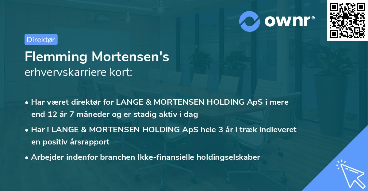 Flemming Mortensen's erhvervskarriere kort