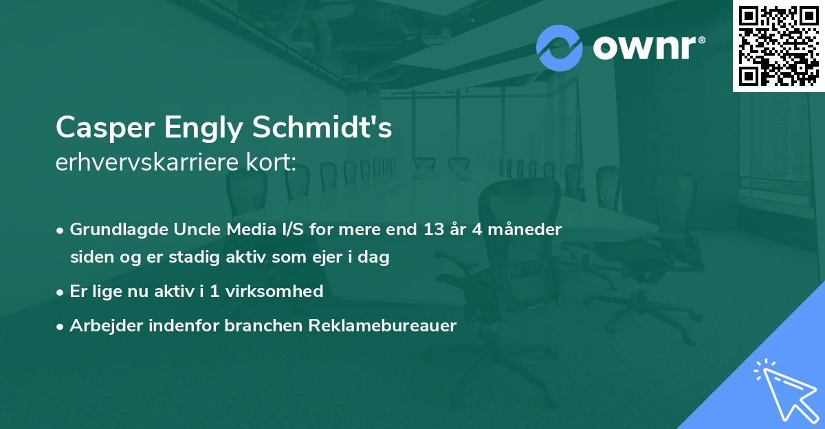 Casper Engly Schmidt's erhvervskarriere kort