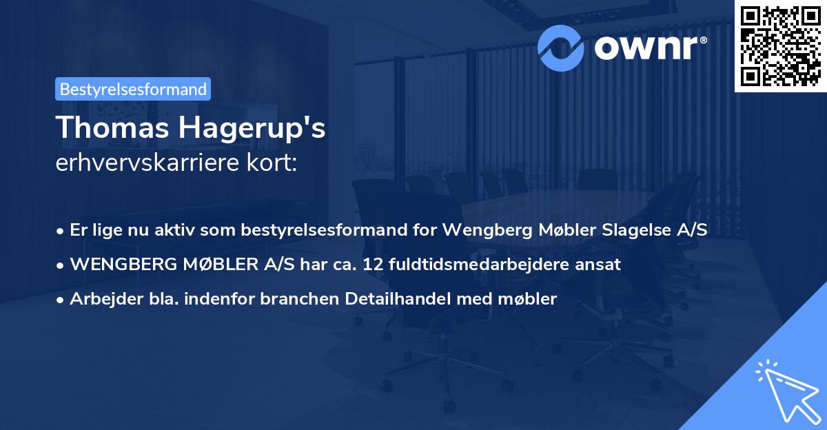 Thomas Hagerup's erhvervskarriere kort