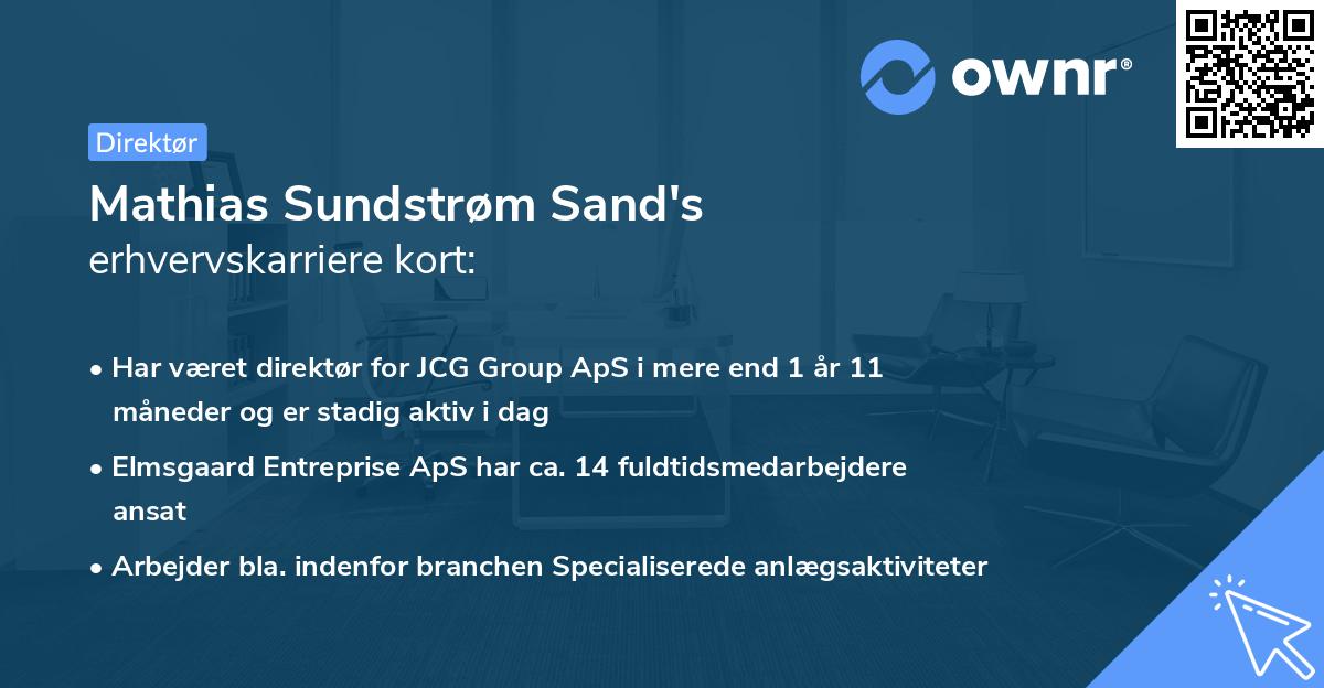 Mathias Sundstrøm Sand's erhvervskarriere kort