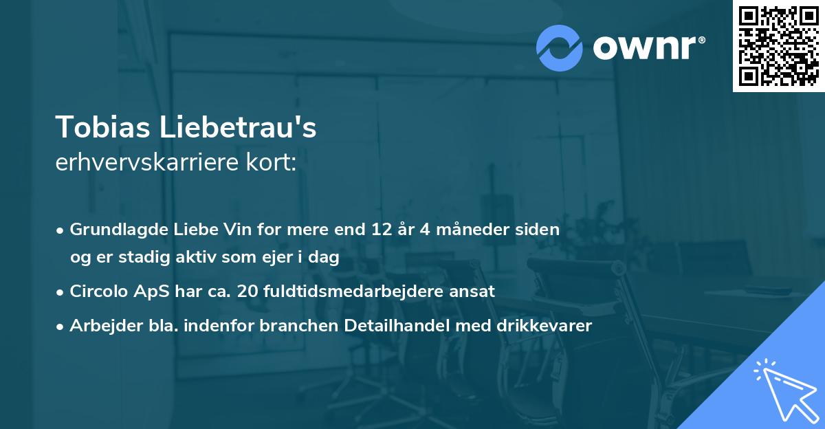 Tobias Liebetrau's erhvervskarriere kort