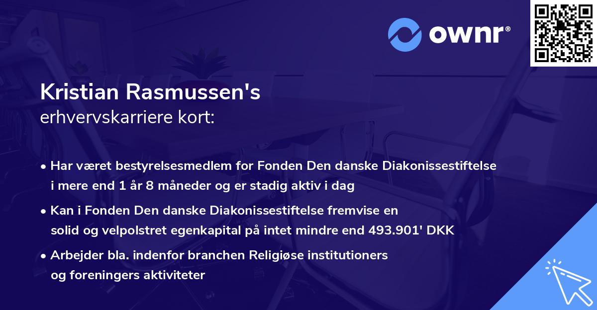 Kristian Rasmussen's erhvervskarriere kort