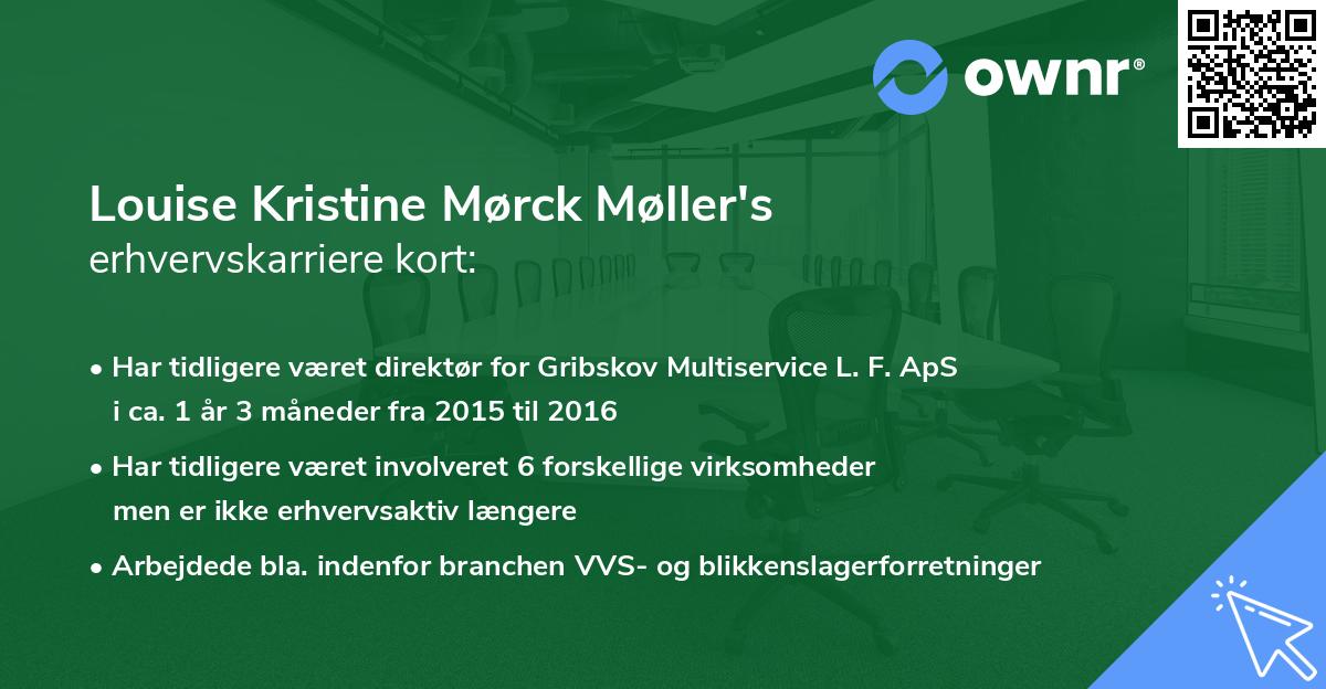 Louise Kristine Mørck Møller's erhvervskarriere kort