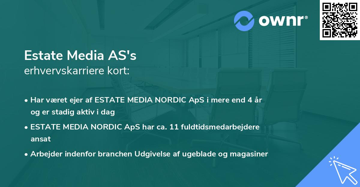 Estate Media AS's erhvervskarriere kort