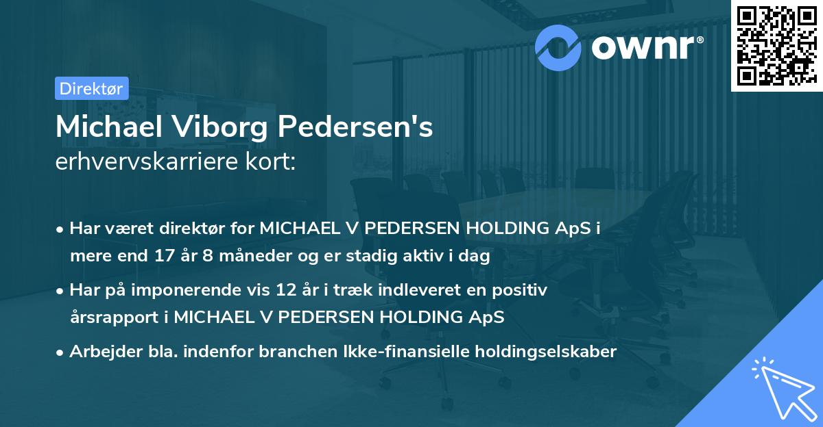 Michael Viborg Pedersen's erhvervskarriere kort