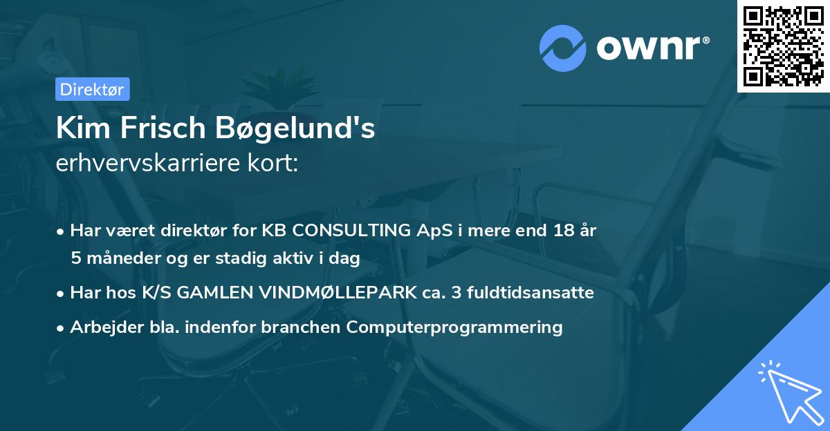 Kim Frisch Bøgelund's erhvervskarriere kort
