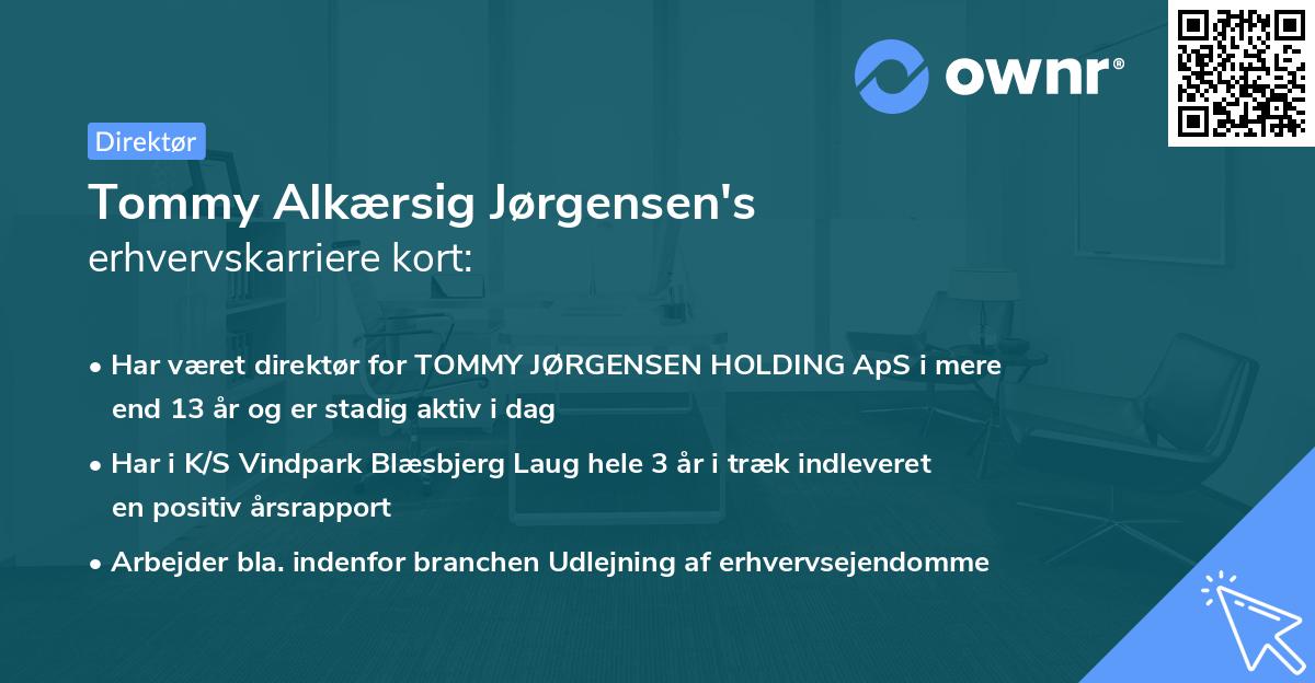 Tommy Alkærsig Jørgensen's erhvervskarriere kort