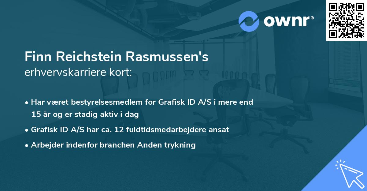 Finn Reichstein Rasmussen's erhvervskarriere kort