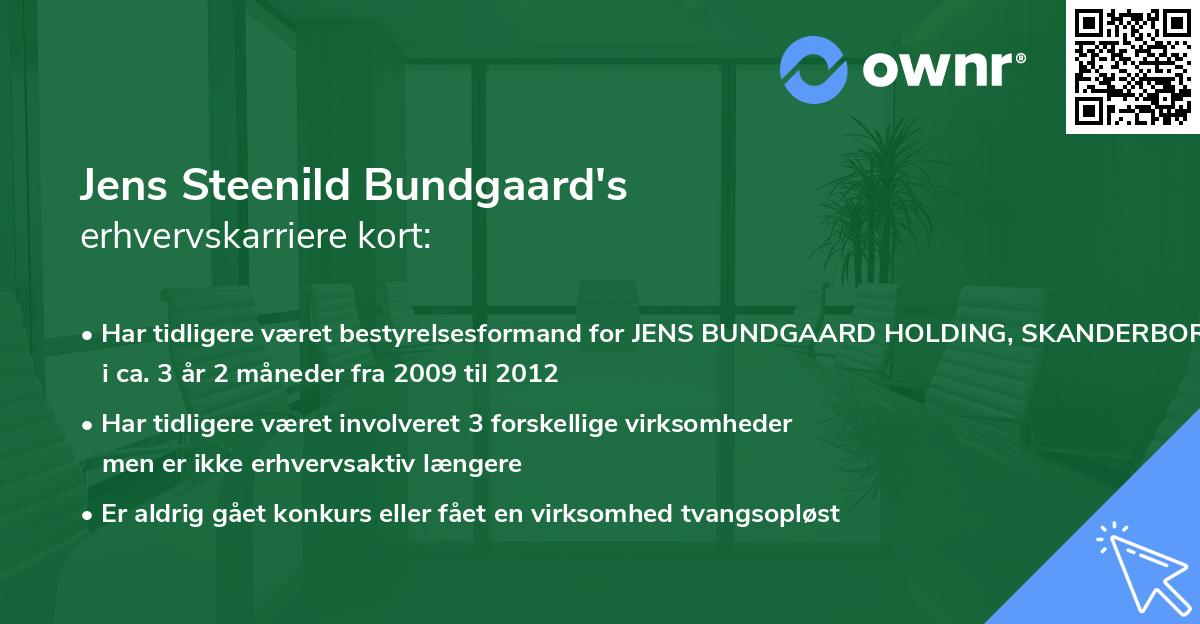 Jens Steenild Bundgaard's erhvervskarriere kort