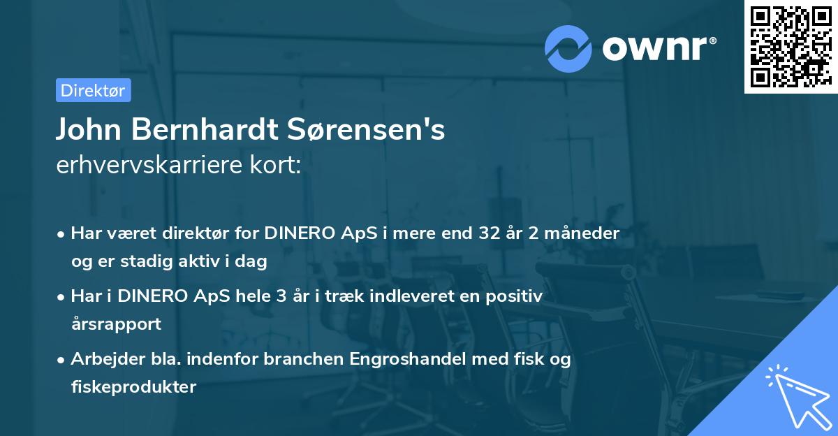 John Bernhardt Sørensen's erhvervskarriere kort