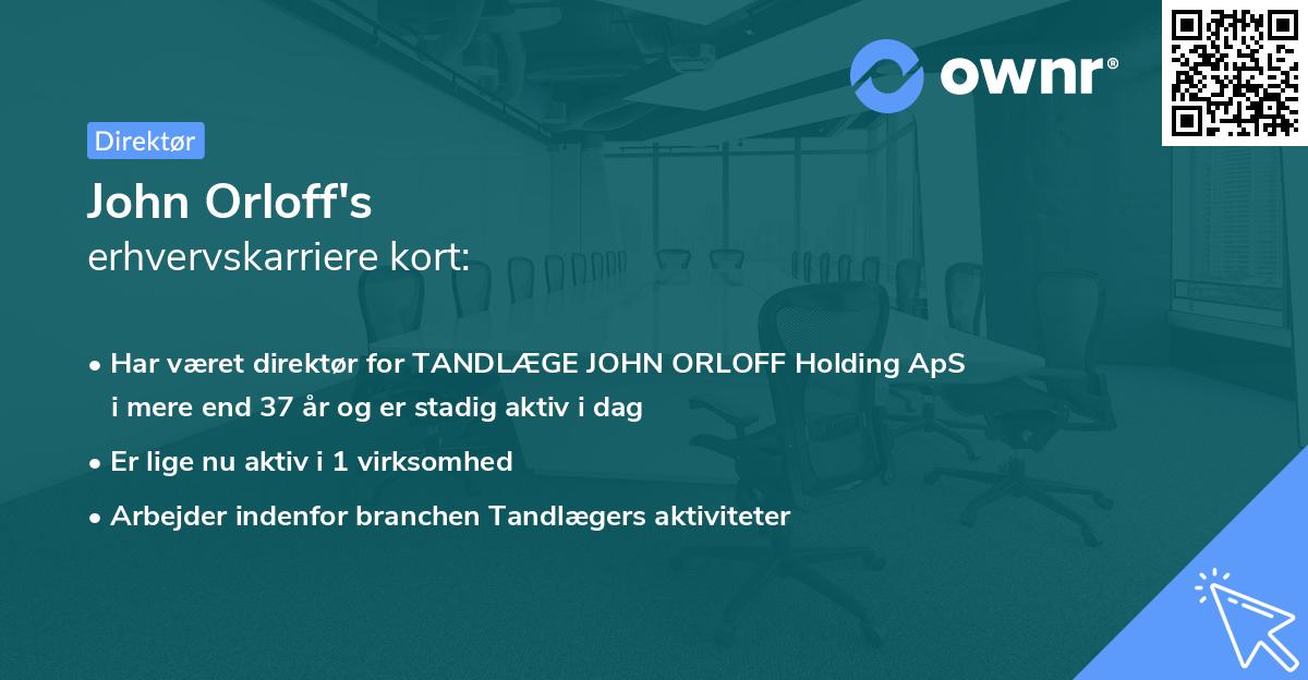 John Orloff's erhvervskarriere kort