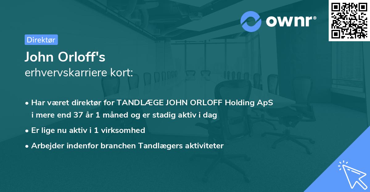 John Orloff's erhvervskarriere kort
