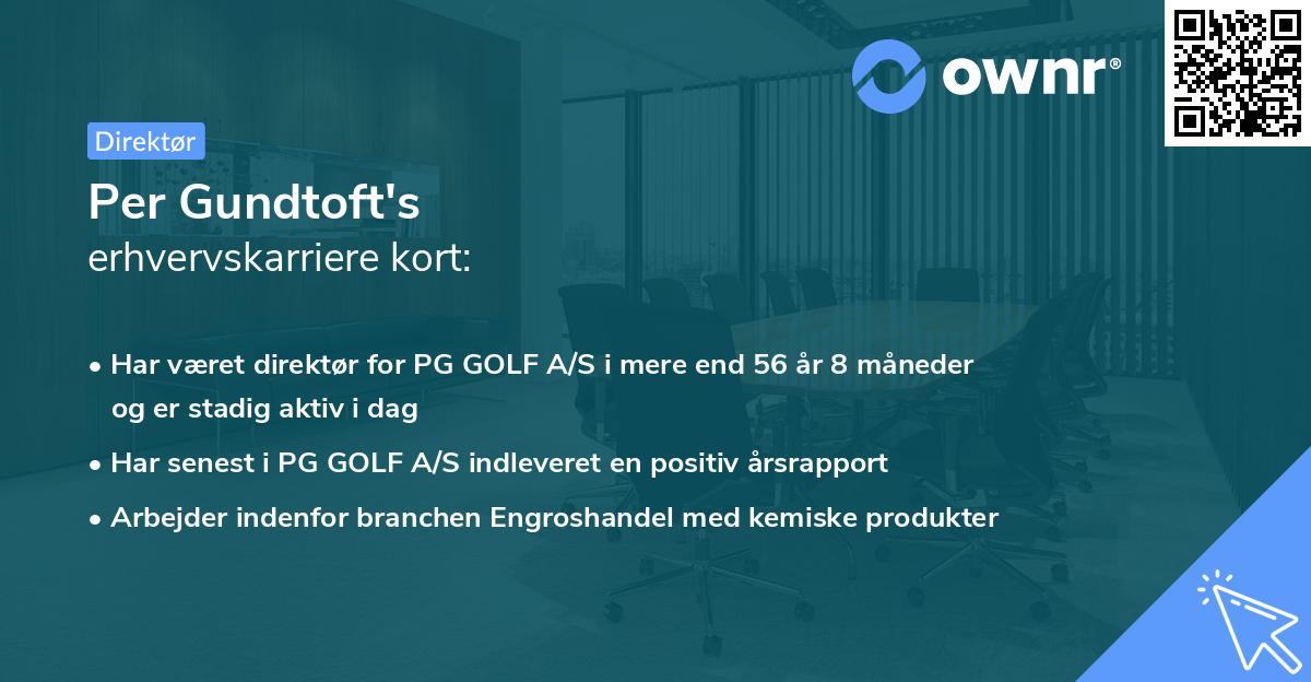 Per Gundtoft's erhvervskarriere kort