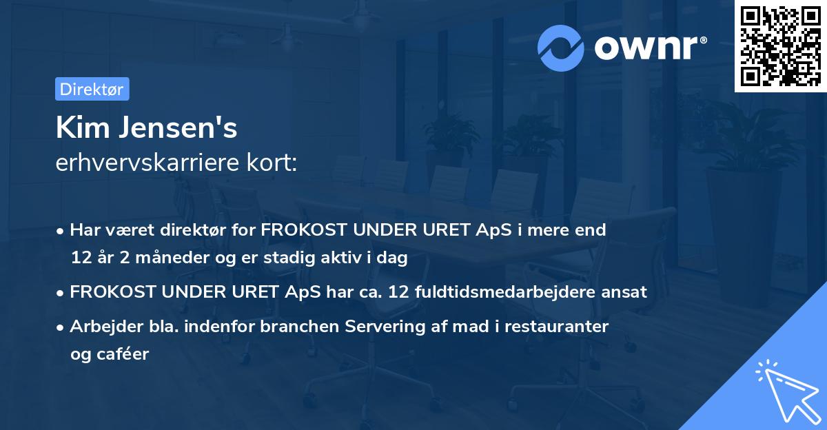 Kim Jensen's erhvervskarriere kort