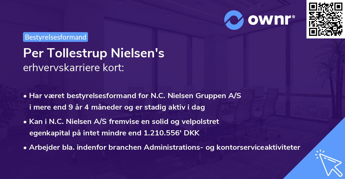 Per Tollestrup Nielsen's erhvervskarriere kort
