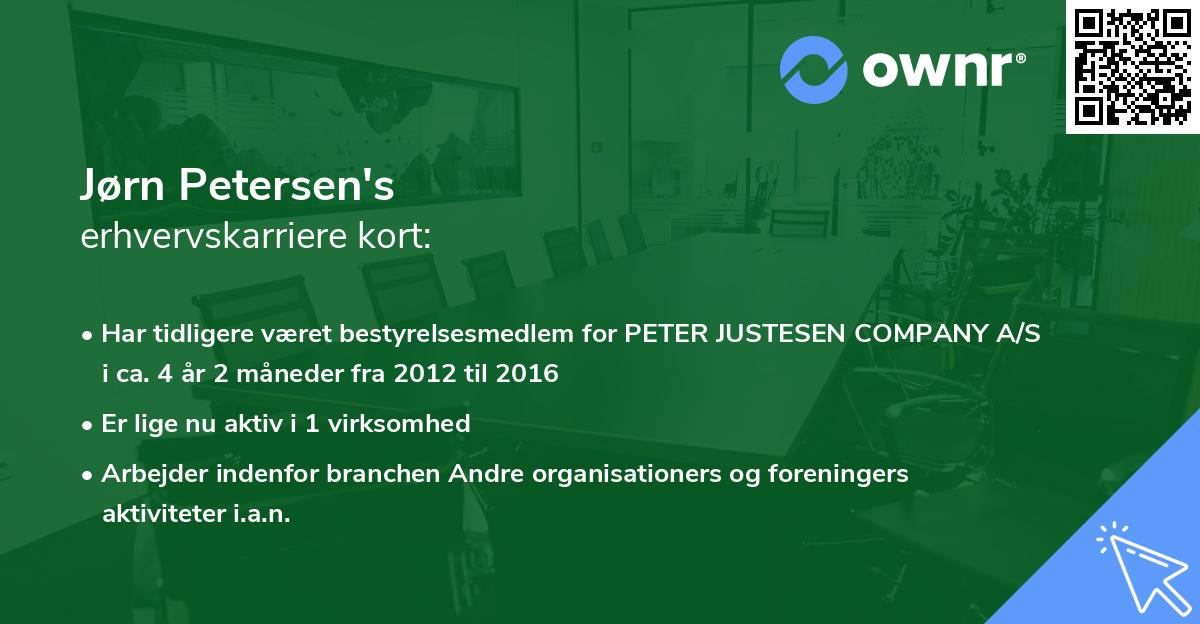 Jørn Petersen's erhvervskarriere kort