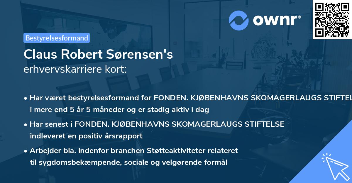 Claus Robert Sørensen's erhvervskarriere kort