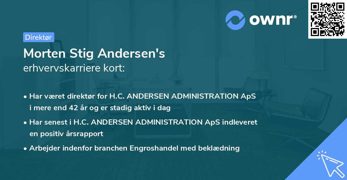 Morten Stig Andersen's erhvervskarriere kort