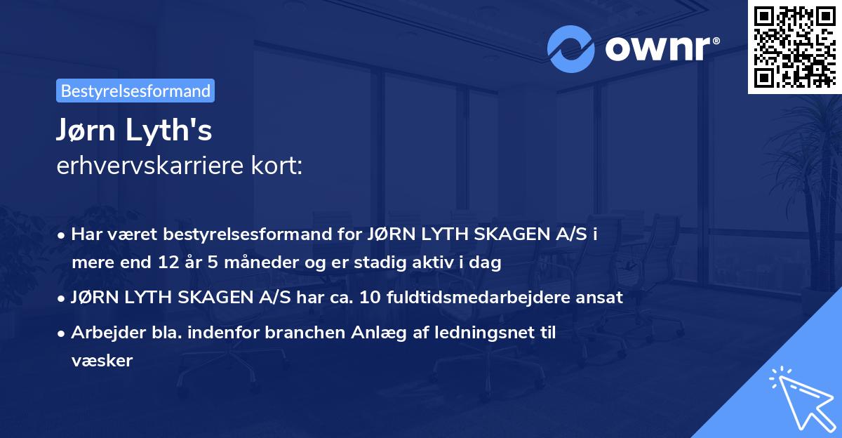 Jørn Lyth's erhvervskarriere kort