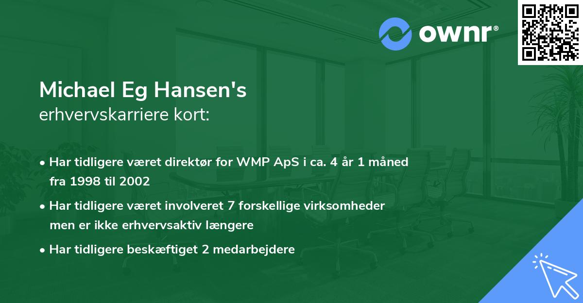 Michael Eg Hansen's erhvervskarriere kort