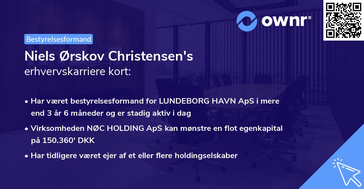 Niels Ørskov Christensen's erhvervskarriere kort