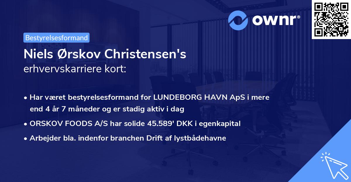 Niels Ørskov Christensen's erhvervskarriere kort
