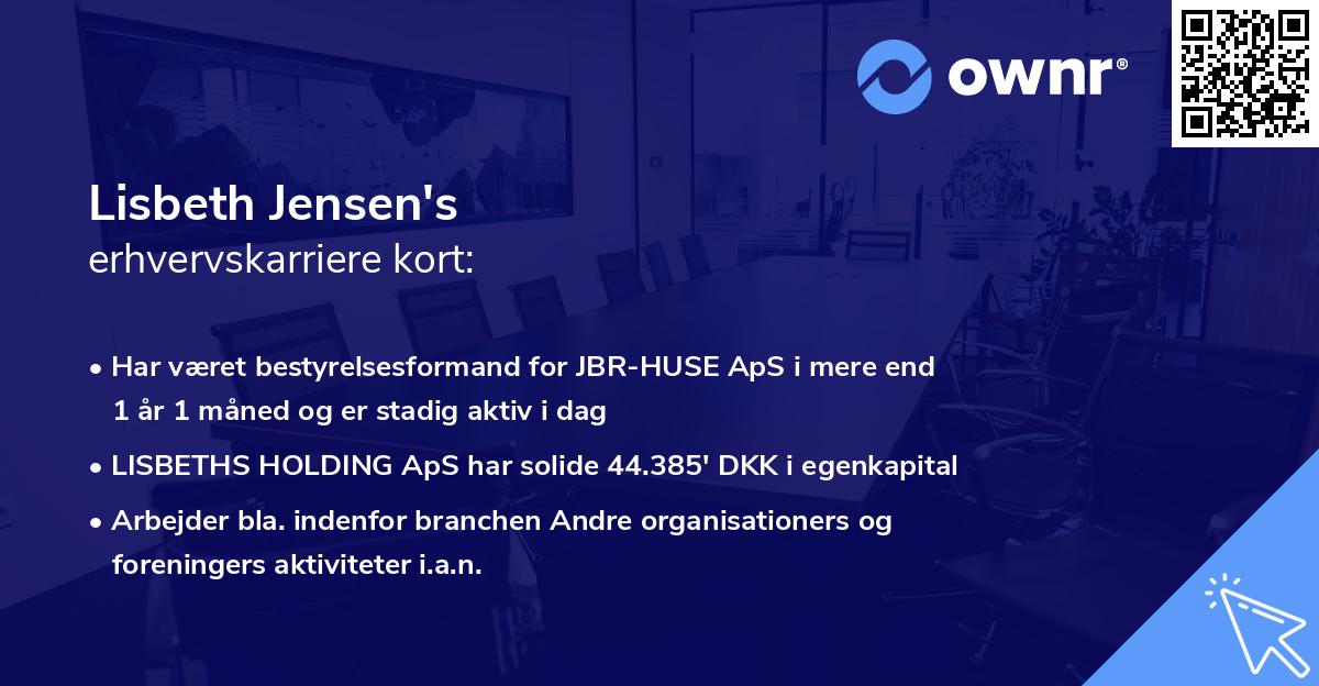 Lisbeth Jensen's erhvervskarriere kort