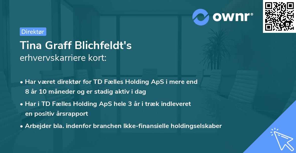 Tina Graff Blichfeldt's erhvervskarriere kort