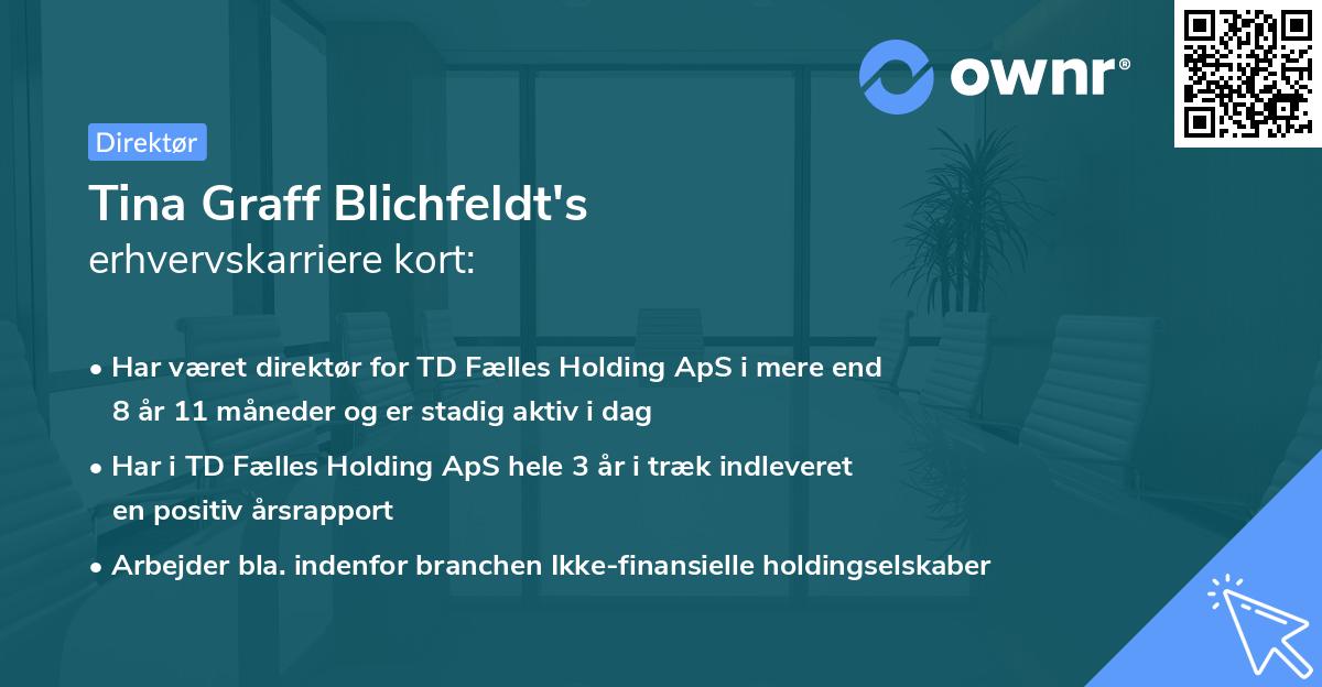 Tina Graff Blichfeldt's erhvervskarriere kort