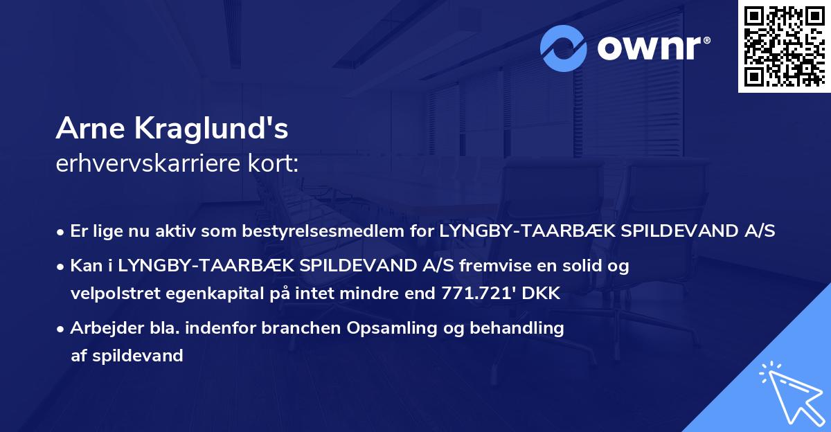 Arne Kraglund's erhvervskarriere kort