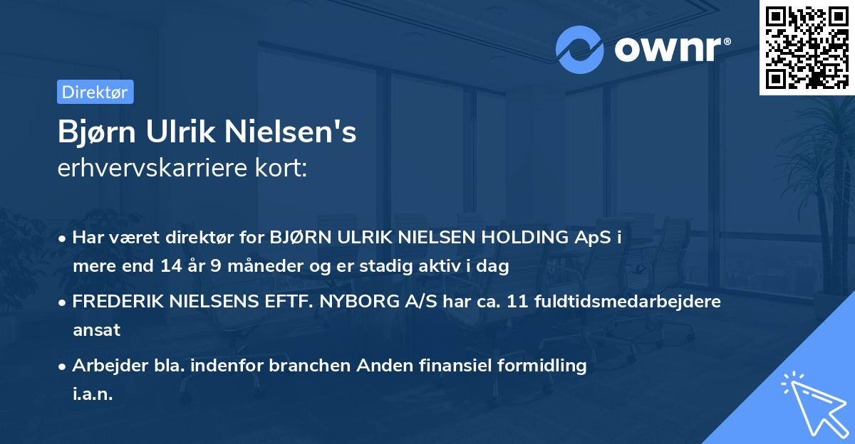 Bjørn Ulrik Nielsen's erhvervskarriere kort