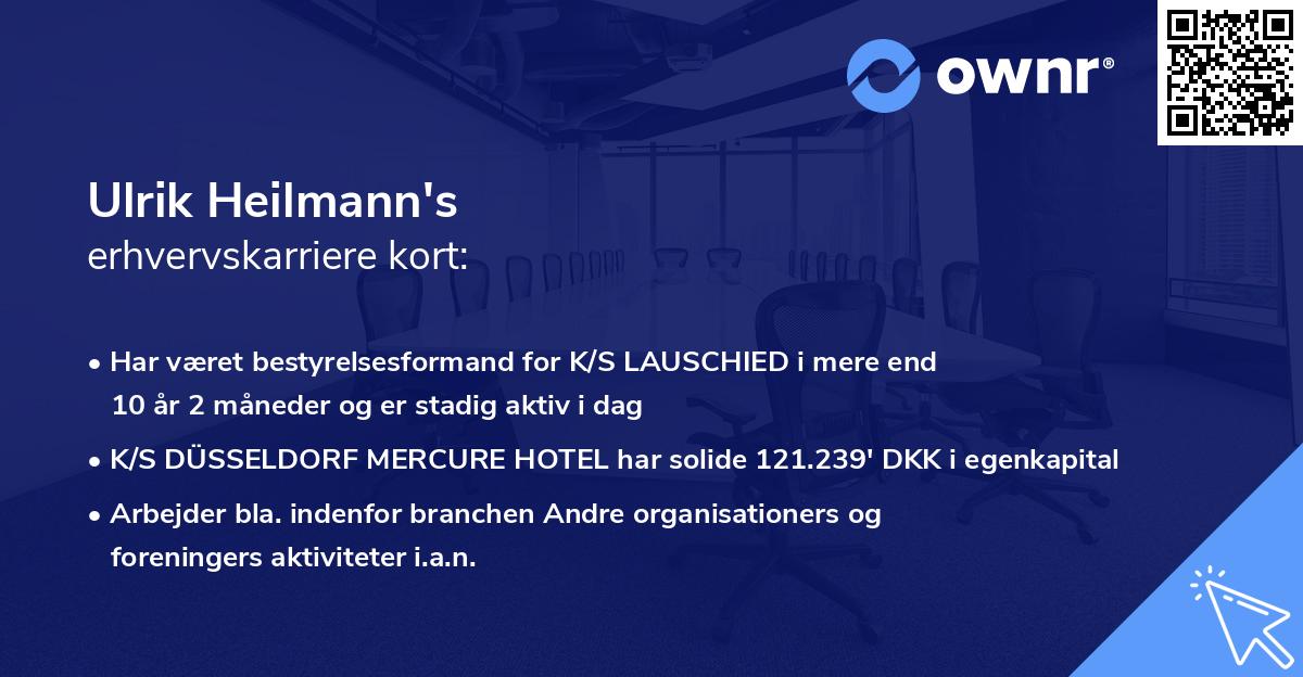 Ulrik Heilmann's erhvervskarriere kort