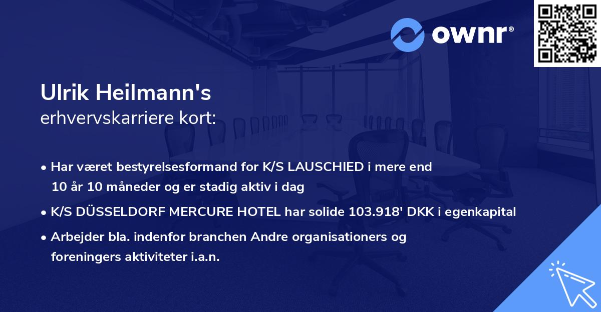 Ulrik Heilmann's erhvervskarriere kort