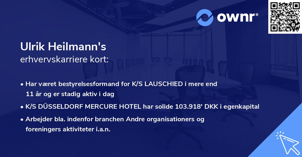 Ulrik Heilmann's erhvervskarriere kort