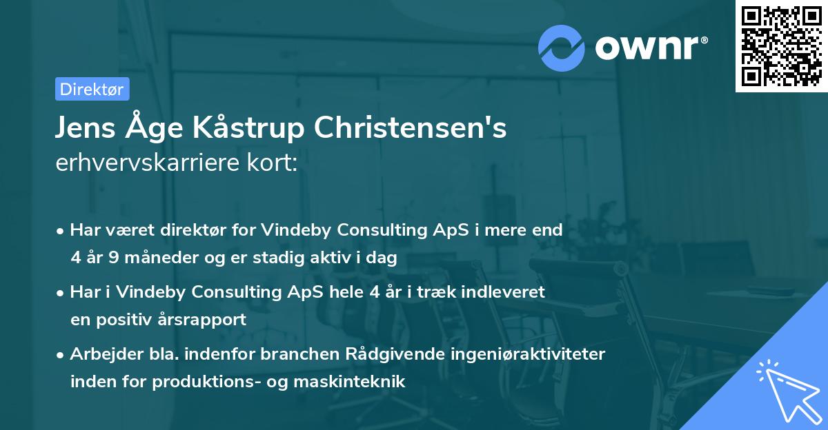 Jens Åge Kåstrup Christensen's erhvervskarriere kort