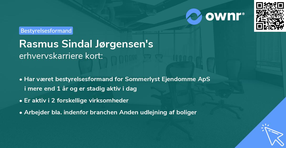 Rasmus Sindal Jørgensen's erhvervskarriere kort