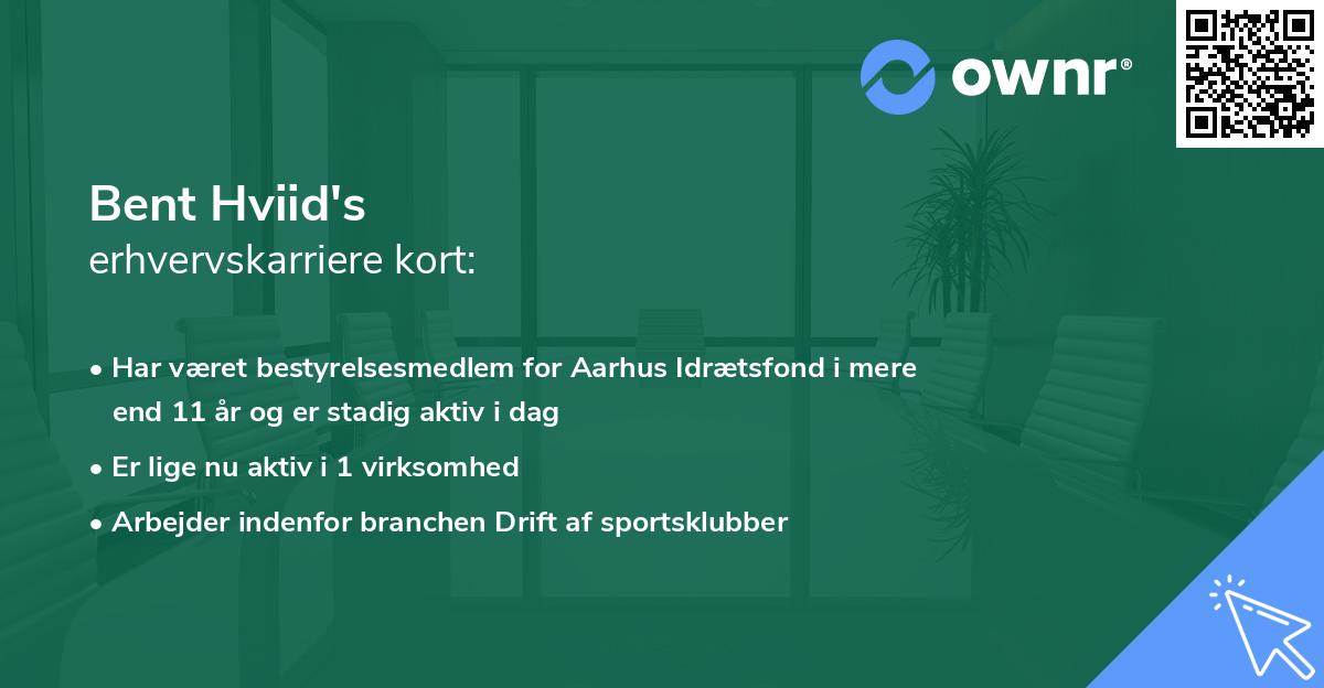 Bent Hviid's erhvervskarriere kort