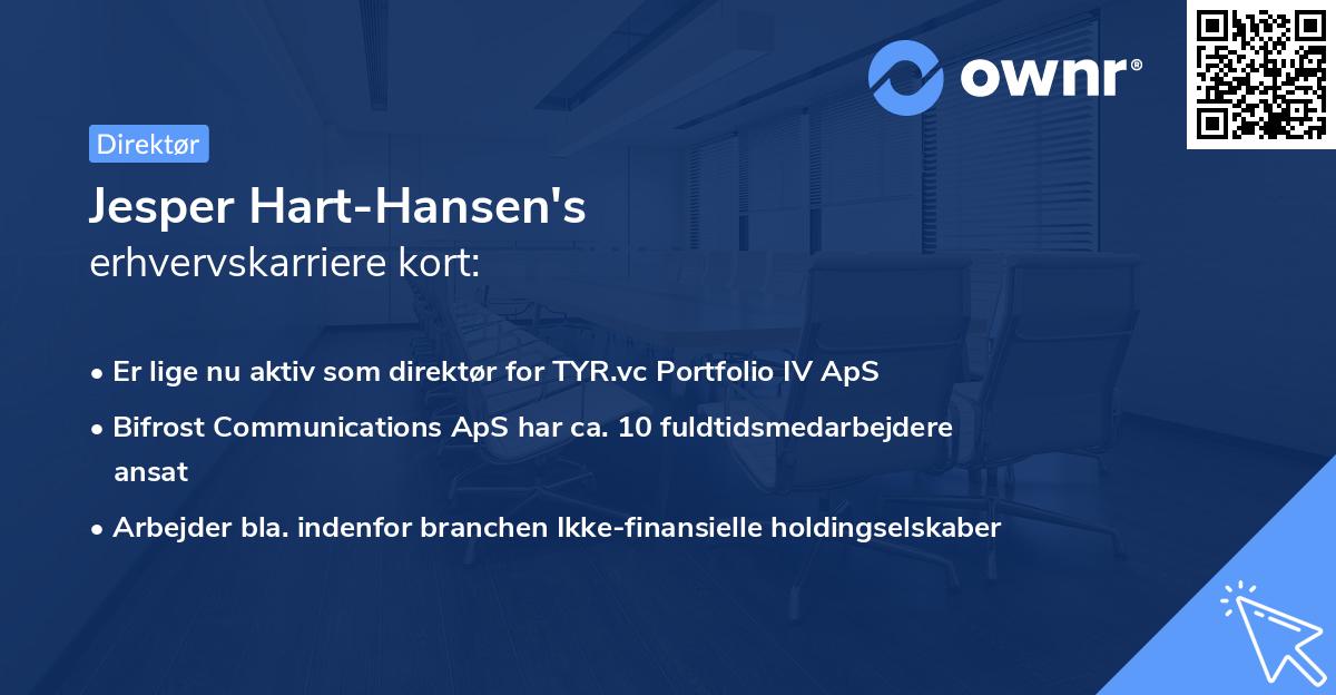 Jesper Hart-Hansen's erhvervskarriere kort